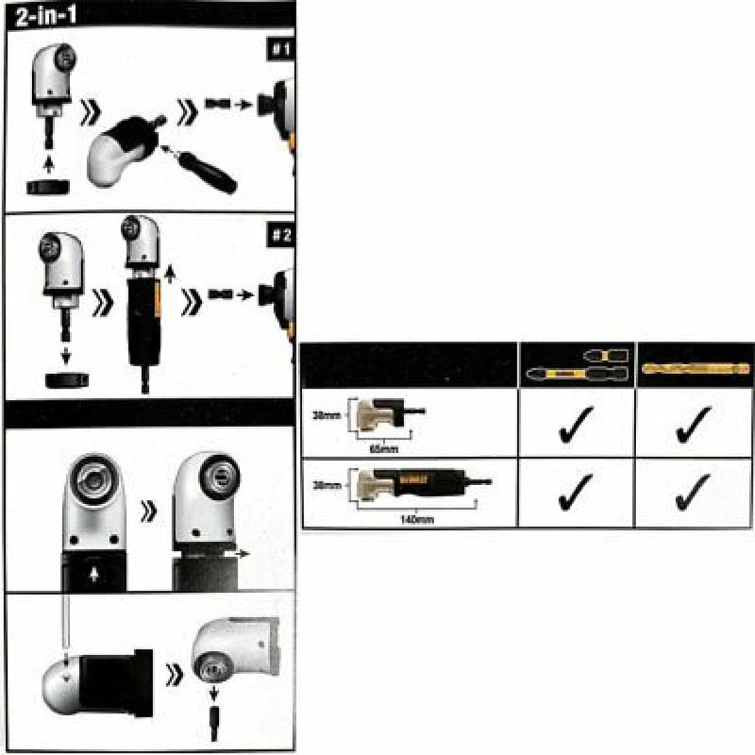 Насадка DeWALT IMPACT 2 FLEX TORQ угловая (ударная)