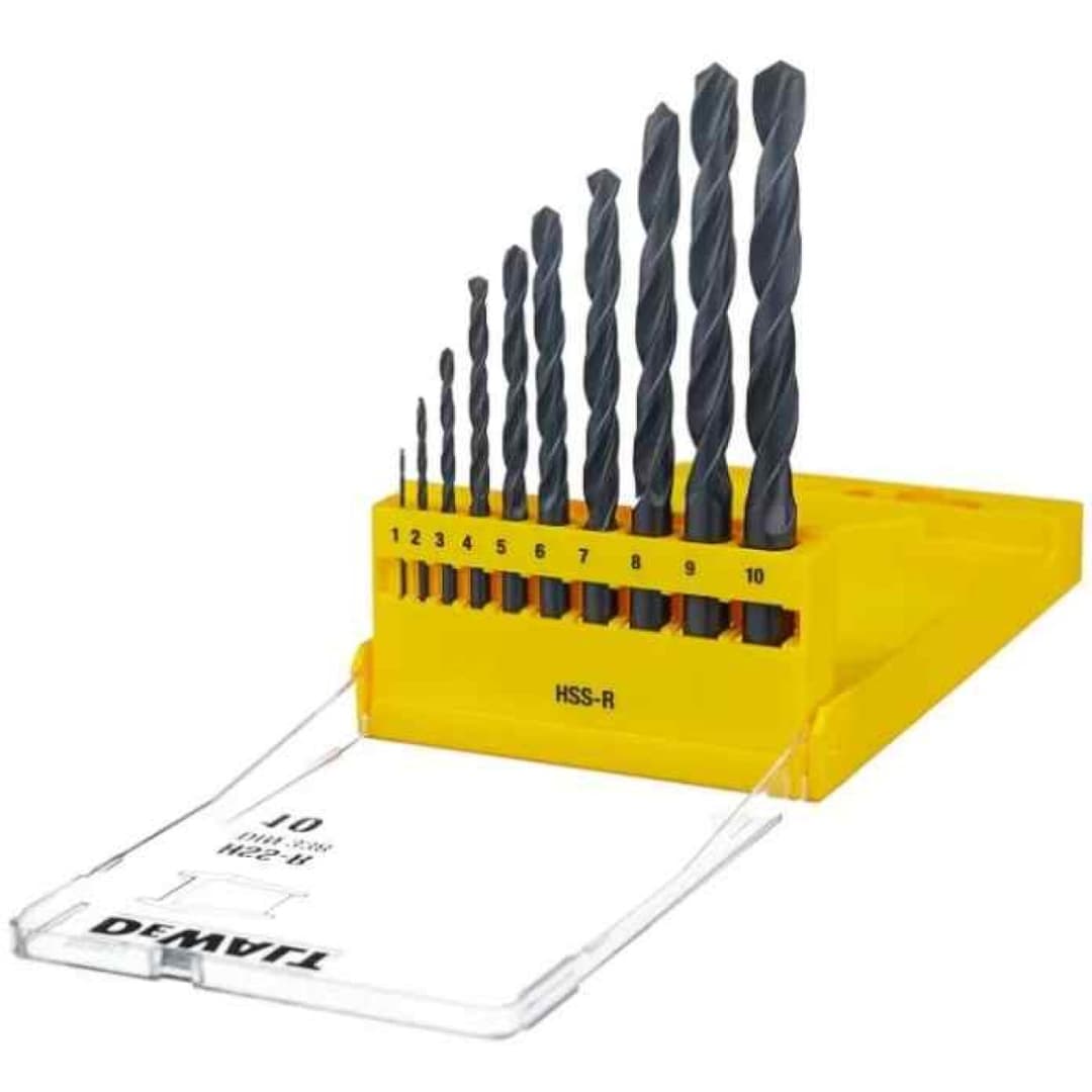 Набор сверл по металлу DeWalt HSS-R 1-10 мм (10 шт)