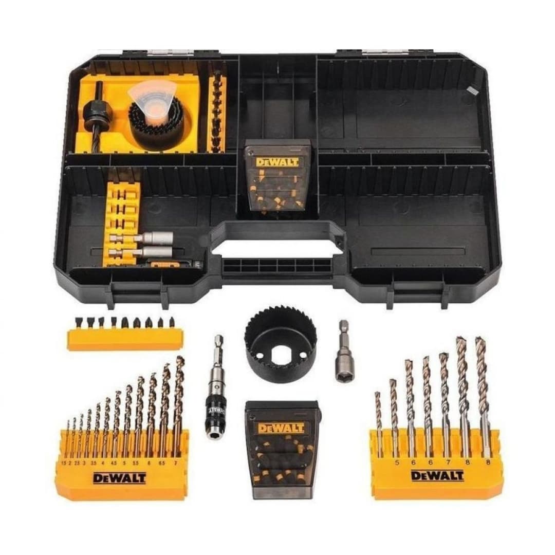 Набор бит, буров и сверл DeWalt (100 шт) в пластиковом боксе