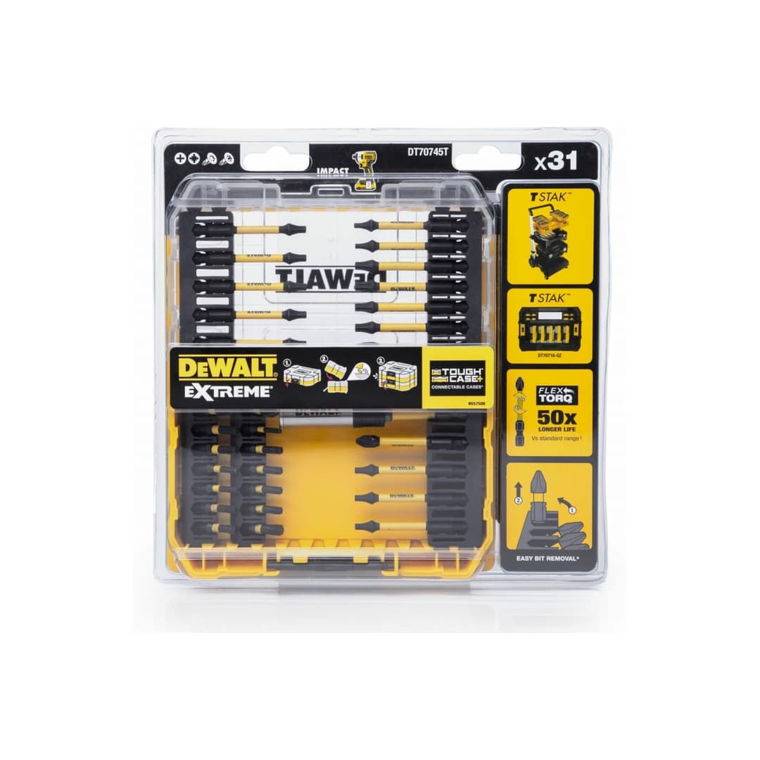 Набор бит DeWalt EXTREME Flextorq (31 шт) в кейсе