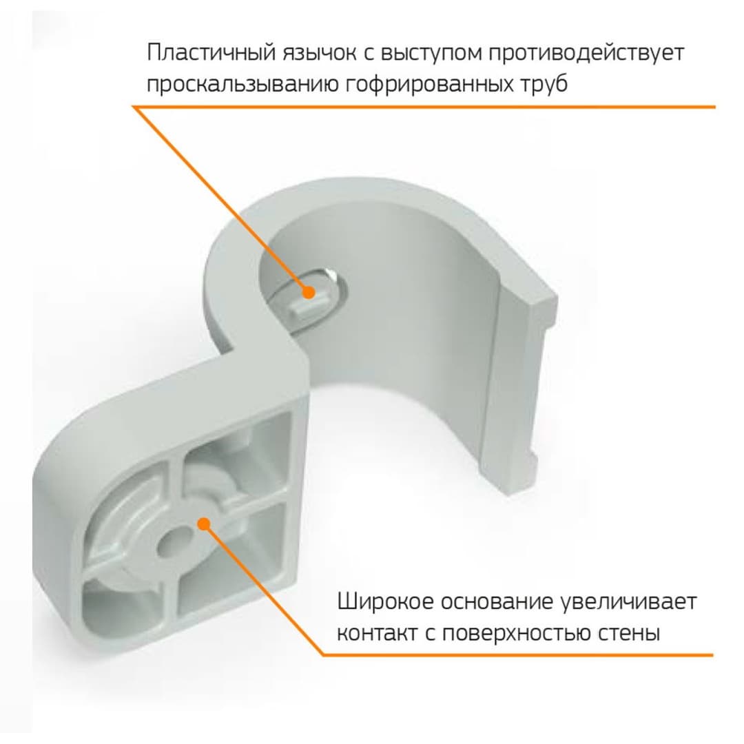 Крепёж-скоба для труб 25 мм (50 шт)