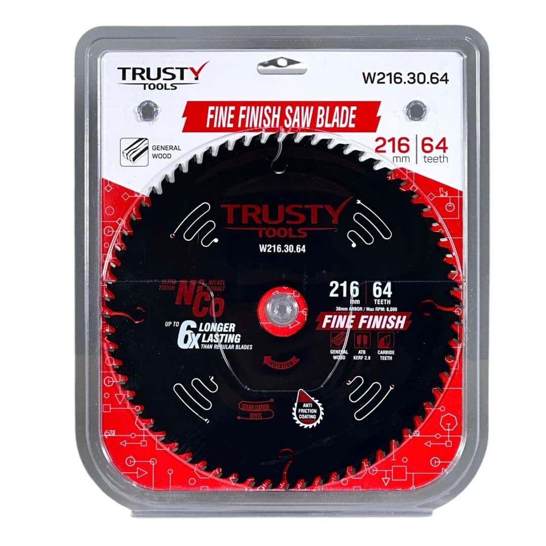 Диск пильный Trusty-Tools Fine Finish чистый рез 216х30 64T