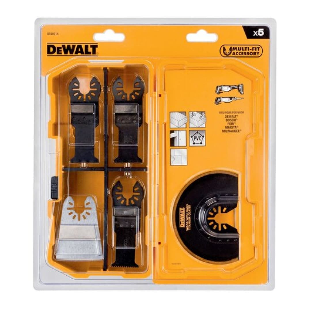 Набор насадок для мультитула DeWALT DT20715-QZ (5 шт)