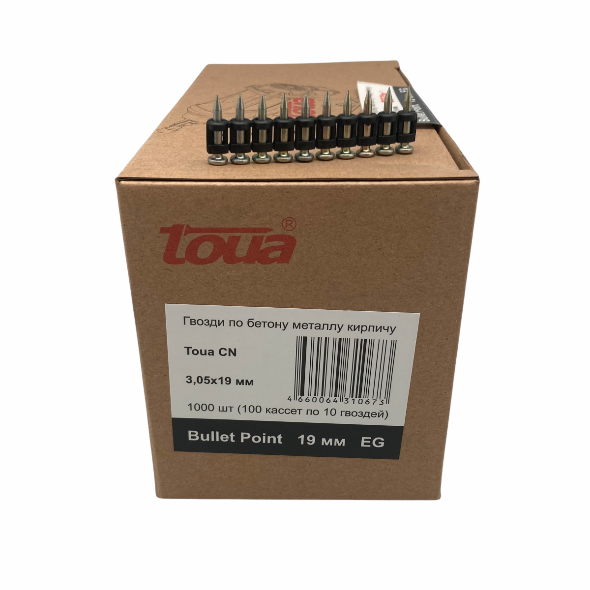 Гвозди по бетону Toua CN EG bullet point 3,05х19 мм (1000 шт)