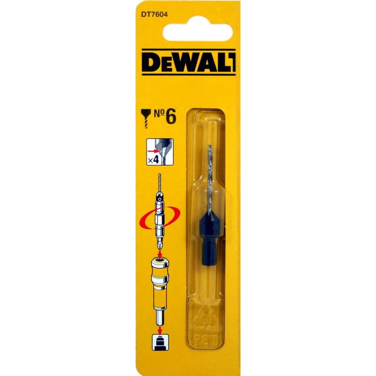 Пилотное сверло с зенкером DEWALT №6