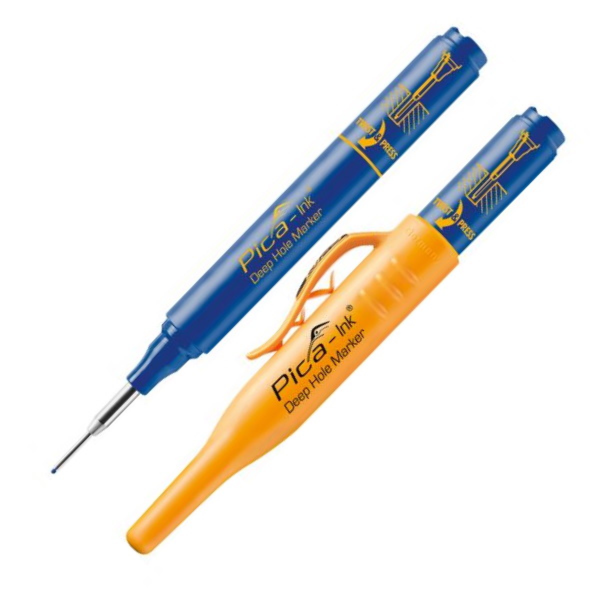 Маркер строительный для глубоких отверстий PICA Ink 150/41 синий - цена ...