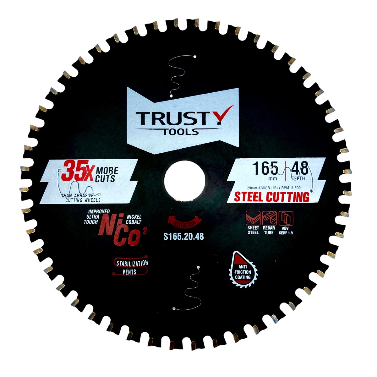 Диск пильный Trusty-Tools Steel Cutting по металлу 165х20 48T - цена ...
