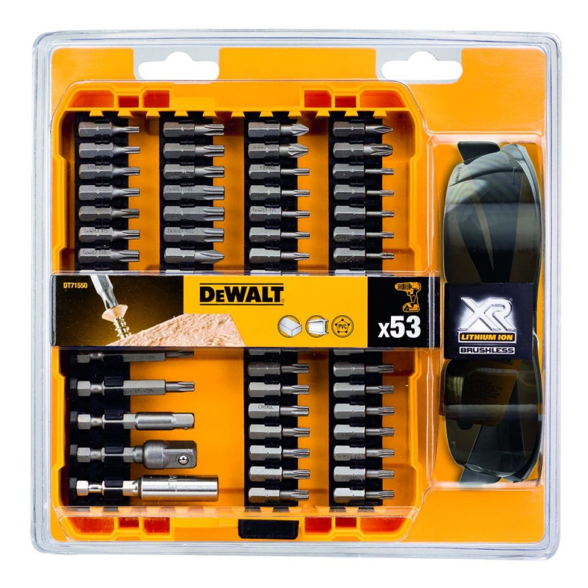 Набор бит DEWALT (53 шт) в пластиковом кейсе + очки - цена, отзывы ...
