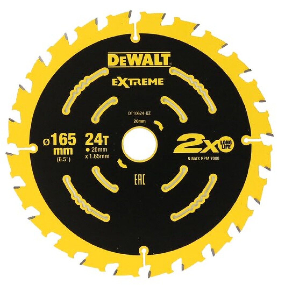 DEWALT Extreme 165x20 24T