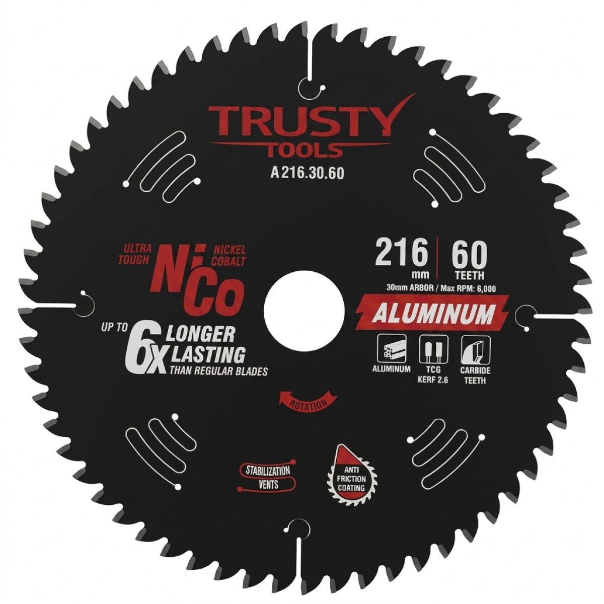 Диск пильный Trusty-Tools Multi Material 216х30 60T