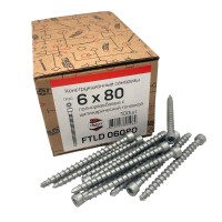 Конструкционные саморезы FTLD 6х80 полнорезьбовые (100 шт)
