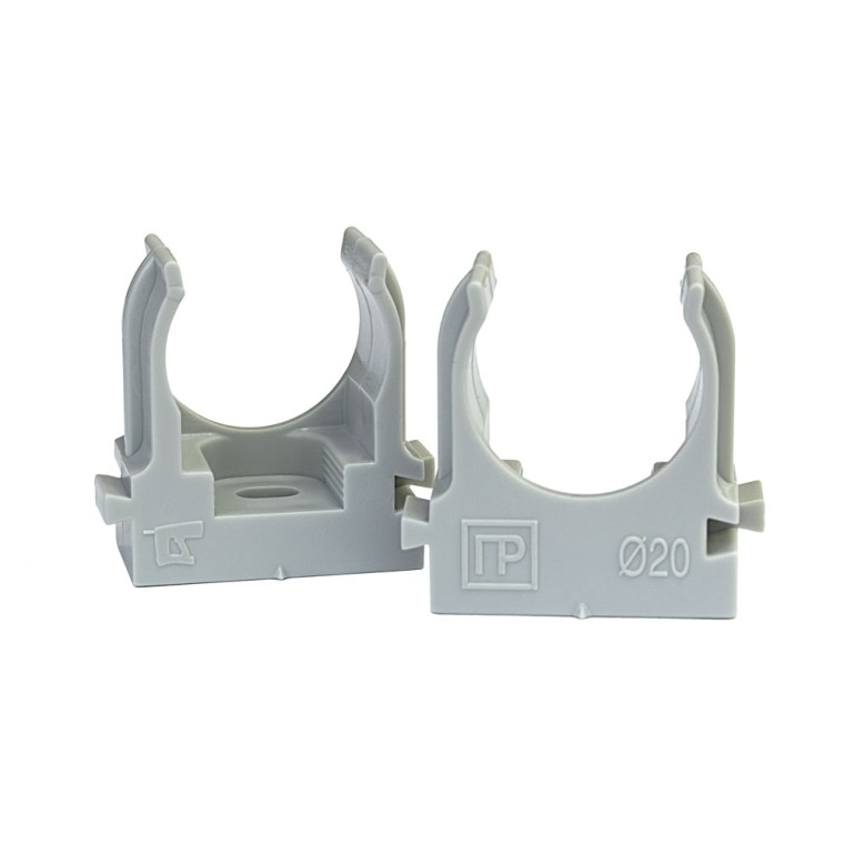 Крепеж-клипса для труб и гофры ПРОМРУКАВ 20 мм