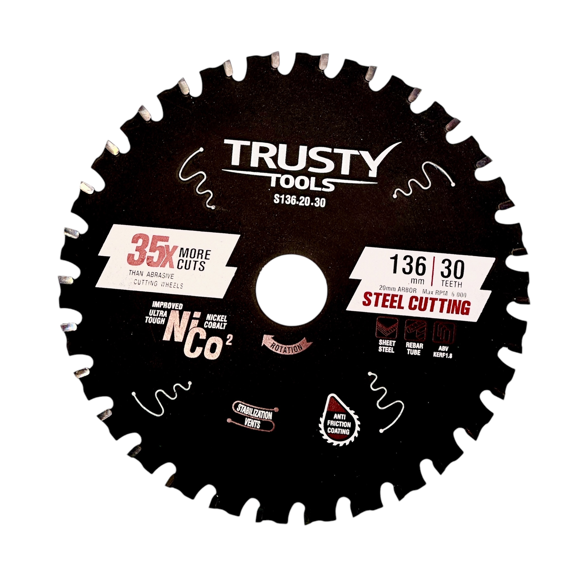 ДискпильныйTrusty-ToolsSteelCuttingпометаллу136х2030T
