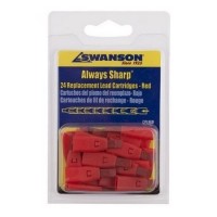 Грифели для карандаша Swanson Always Sharp, красные (24 шт)