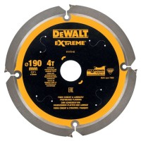 Диск пильный для фиброцемента DEWALT EXTREME 190x30 4T