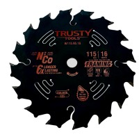 Диск пильный  Trusty-Tools Framing по дереву 115х9.5 16T
